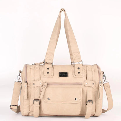 Damen-Schultertasche aus PU-Leder mit Top-Griff und extrem großem Fassungsvermögen für Alltag