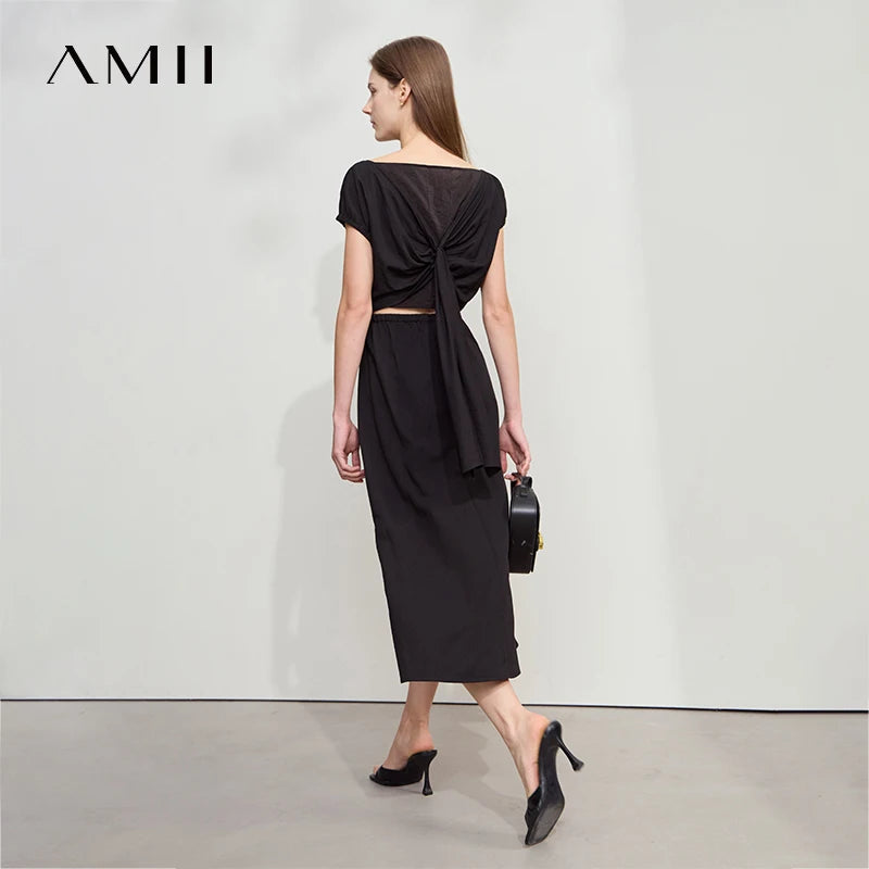 Stilvolles Damenkleid Mit Schleife Für Büro Und Reisen