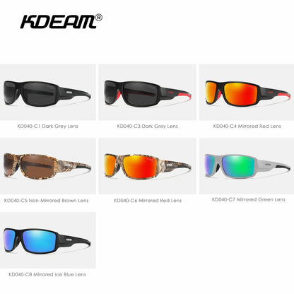 Sonnenbrille Sport polarisiert Cat.3 Druckmuster Rahmen Herren