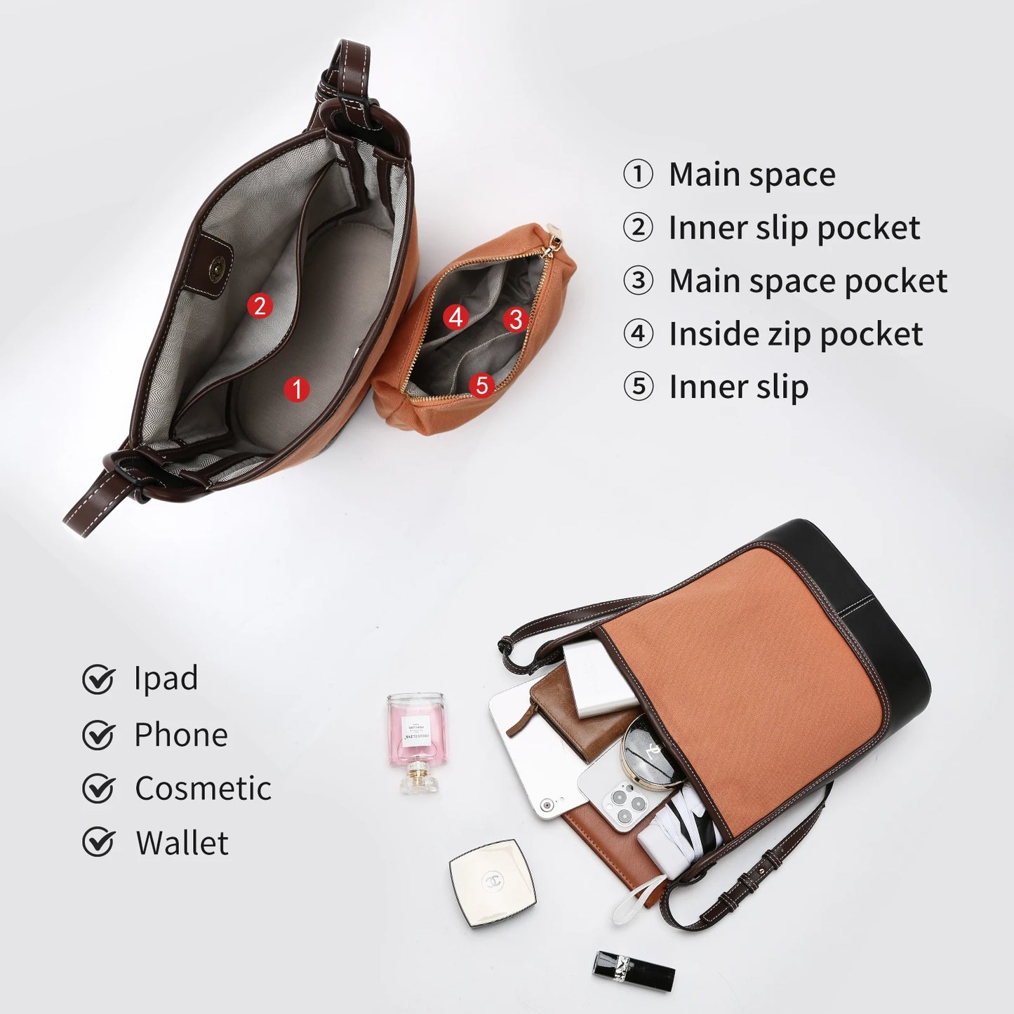 Damen Schultertasche im Hobo Style