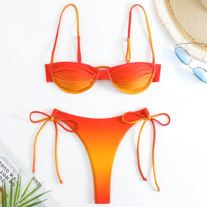 Sexy Push-Up Bikini-Set für Damen – Brasilianischer Stil, ideal für Strand und Pool