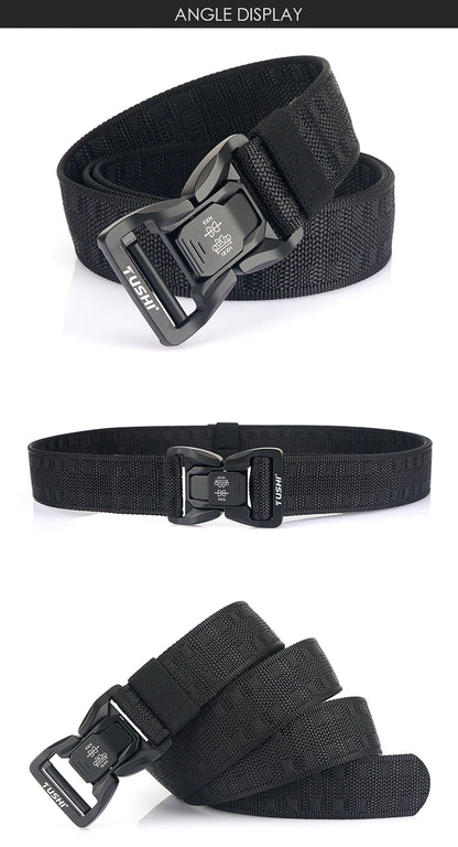 VATLY Soft Tactical Outdoor Gürtel Herren Nylon Schnellverschluss Hiking