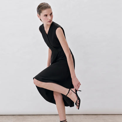 Elegantes Damen Sommerkleid Mit V-Ausschnitt Für Büro Und Freizeit
