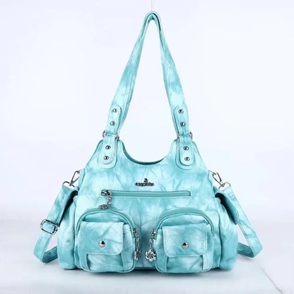 Damen-Handtasche Mit Viel Stauraum Und Mehrfachfächern Aus PU-Leder Für Alltag Und Freizeit