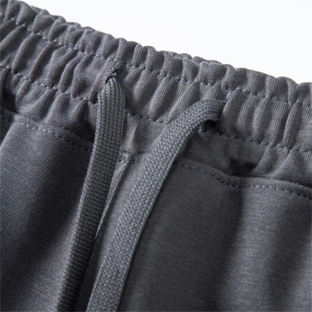Herren-Shorts: Detailansicht elastischer Bund mit Kordelzug, dunkelgrau