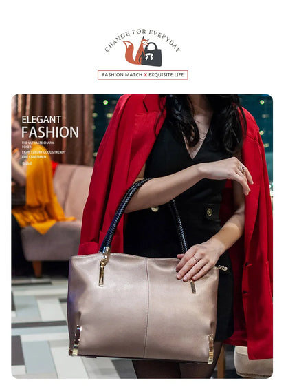 Damen Handtasche aus Rindsleder – Elegante Schultertasche mit Reißverschluss und großem Stauraum