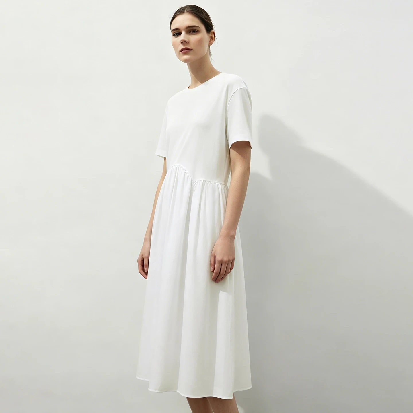 Zeitloses Damen Midikleid Aus Reiner Baumwolle Für Büro Und Freizeit