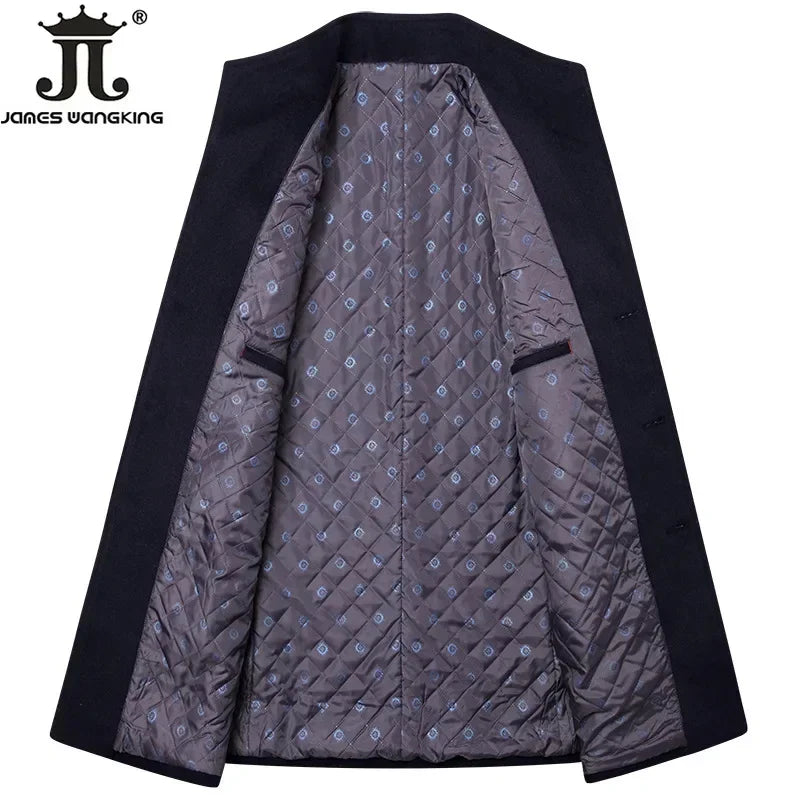 Eleganter Wollmantel für Herren – Herbst & Winter