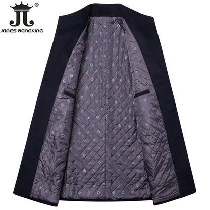 Eleganter Wollmantel für Herren – Herbst & Winter