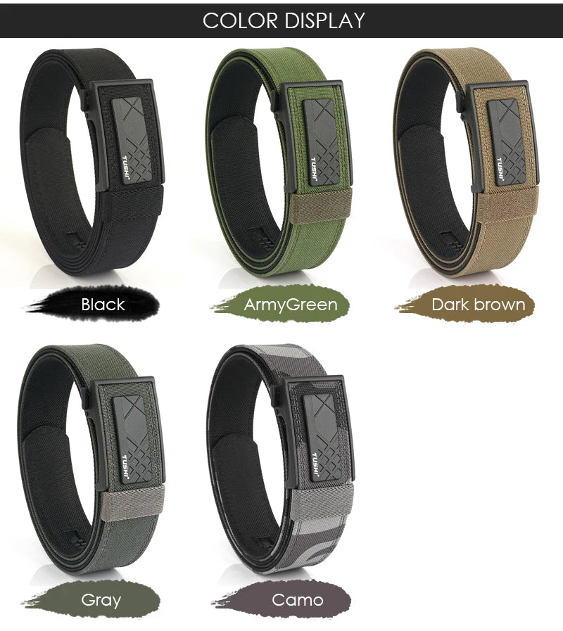 VATLY Multifunktions Tactical Gürtel Herren Nylon Rigid Automatik-Schnalle