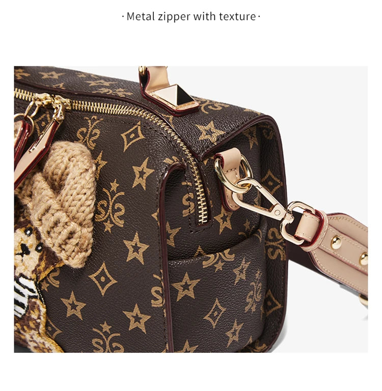 Damen-Handtasche aus PU-Leder mit verstellbarem Schultergurt für Büro Alltag Freizeit