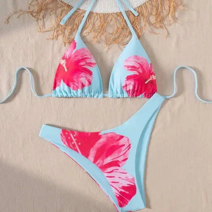 Glamouröses Damen-Bikini-Set mit Push-up-Effekt und glänzendem Design – perfekt für den Strand oder Pool