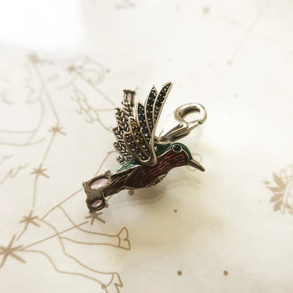 Damen-Charm-Anhänger Kolibri Glück II aus Sterlingsilber