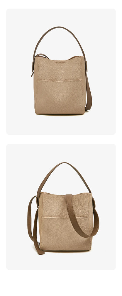 Damen Schultertasche Crossbody aus Splitleder mit großer Kapazität