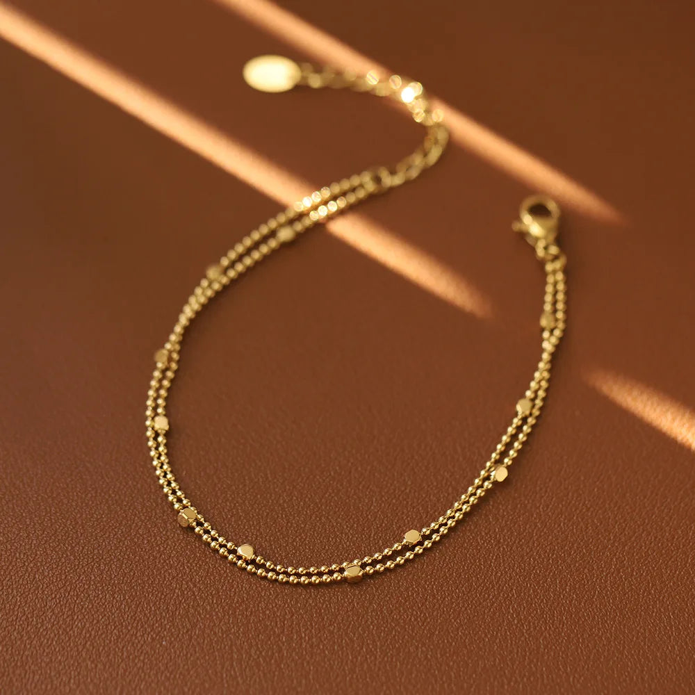 Damen-Kettenarmband doppellagig aus Titanstahl