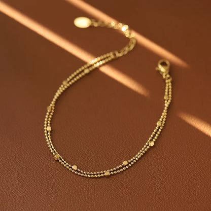Damen-Kettenarmband doppellagig aus Titanstahl