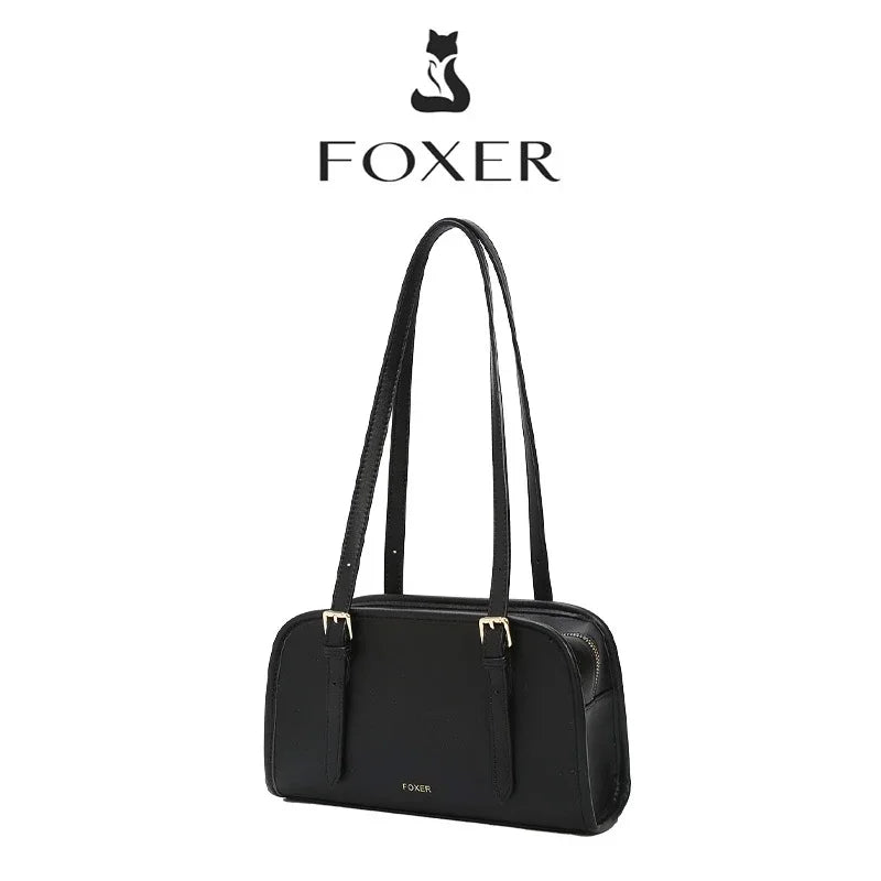 Damen Schultertasche aus PU-Leder im Baguette-Stil Casual