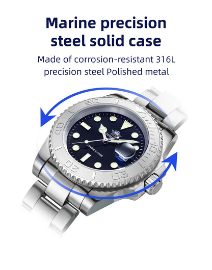 ADDIESDIVE 41mm reloj hombre Watch For Men 20Bar Diving 316L Stainless Steel Montre Homme BGW9 Super Luminous Quartz Watches