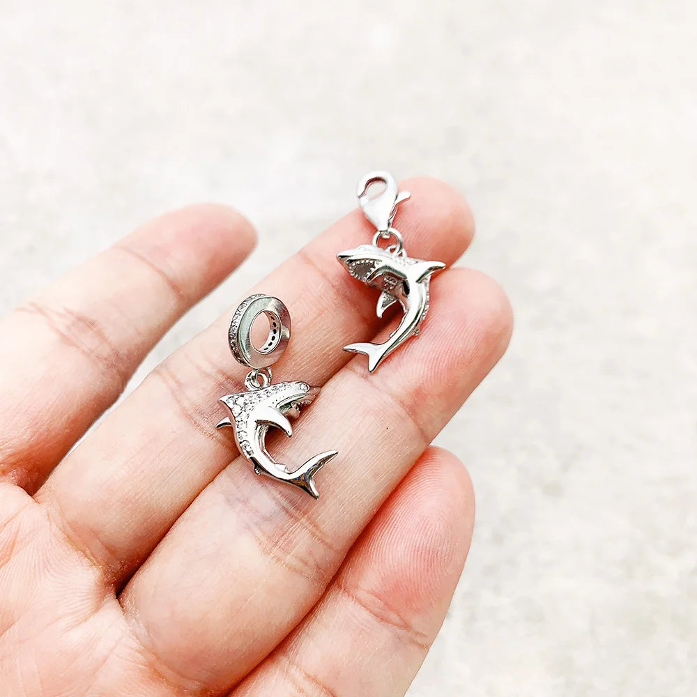 Damen-Charm-Anhänger Hai maritim aus Sterlingsilber