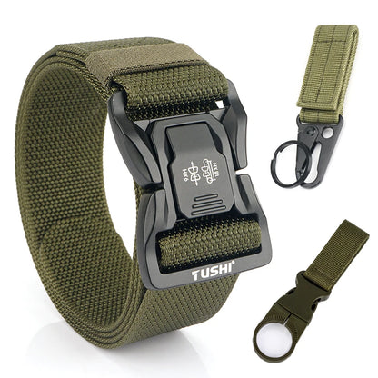 VATLTY New 4.3cm Tactical Outdoor Belt Tight Nylon Aluminum Buckle Quick Release Men's Military Belt Casual Wide Waistband Male
