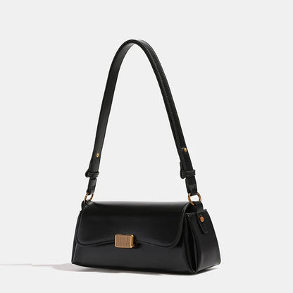 Leder Weinrot-Schultertasche | Goldene Hardware