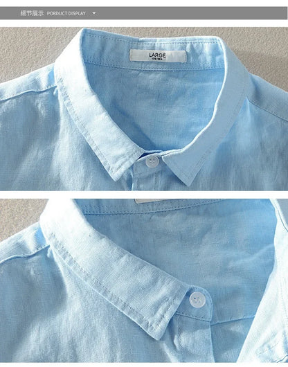 Elegantes Herrenhemd mit langem Ärmel und italienischem Design – knitterfrei und in schlichter Farbe