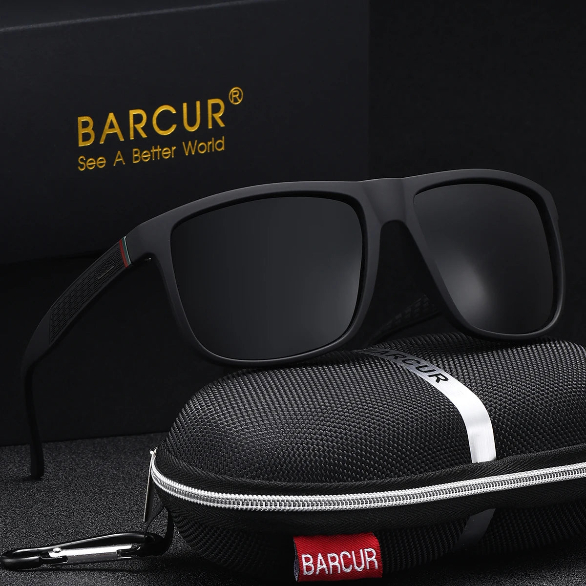 Sonnenbrille Rechteck Spiegel UV400 polarisiert Business Reise Herren