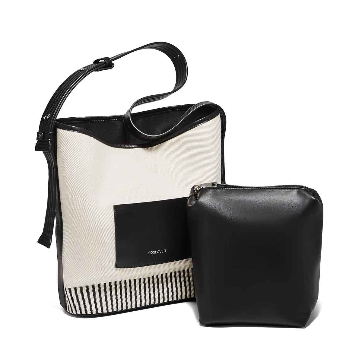 Damen Schultertasche aus veganem Leder – Große Beuteltasche für Büro und Alltag