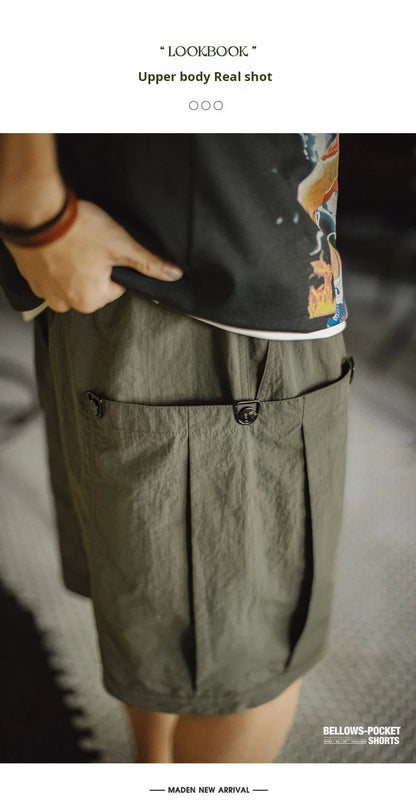 Herren Taschen-Shorts in Lässiger Grüner Farbe für den Sommer