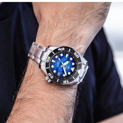Herren-Taucheruhr mit Keramikluenette und NH35-Automatikwerk