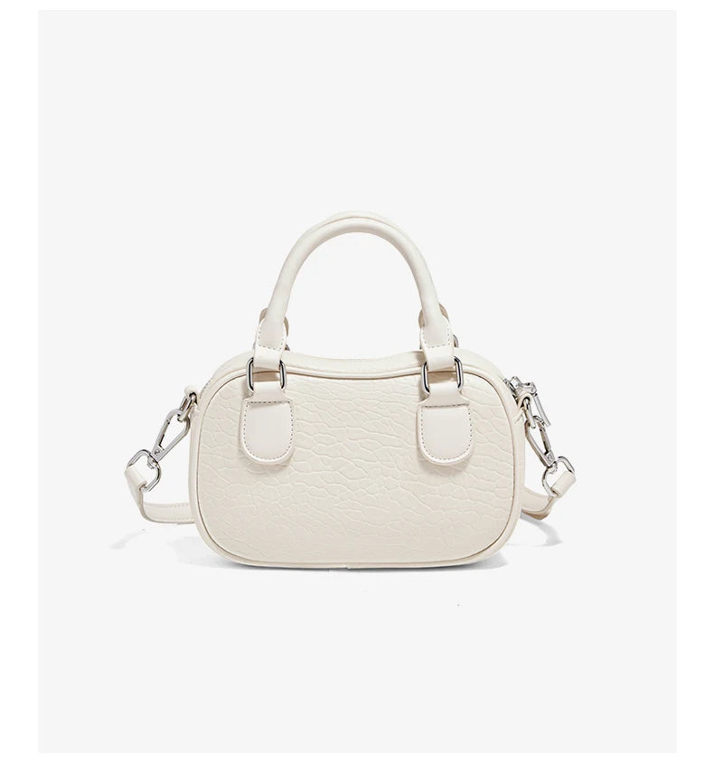 Damen Handtasche Aus Soft Leateh Im Boston Stil Mit Crossbody Anhänger