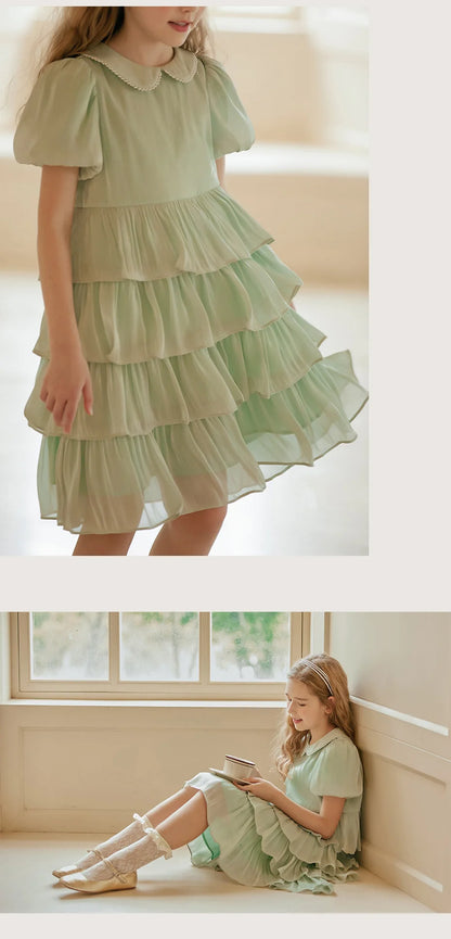 Ärmelloses weißes Sommerkleid für Mädchen mit Blumenmuster – festliches Ballkleid aus Tüll für Hochzeiten und Geburtstagsfeiern