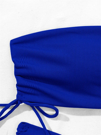 Gestreifter Sexy Bikini für Damen – Zweiteiliges Badeanzug-Set für Strand und Pool