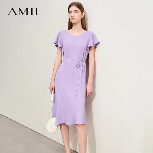 Elegantes ärmelloses A-Linien-Kleid mit Rundhalsausschnitt und luxuriösen Quasten – ideal für Abendveranstaltungen