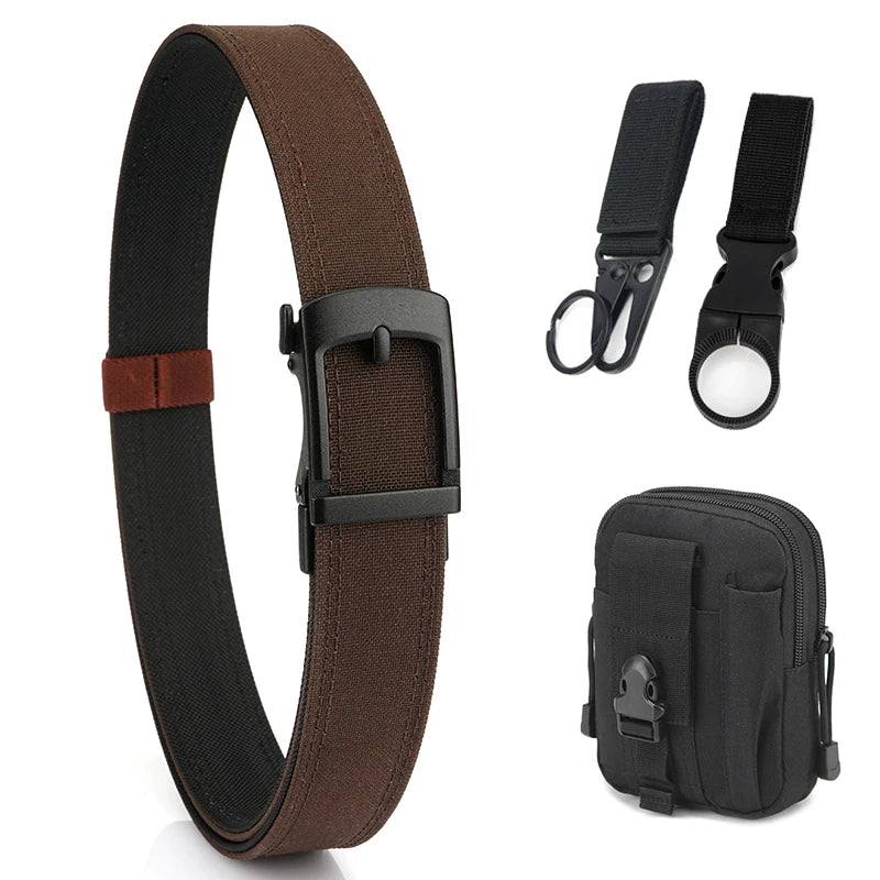 VATLY EDC Casual Gürtel Herren Nylon Rigid Military Automatik-Schnalle