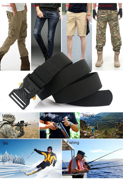 Herren-Stretch-Gürtel mit Schnellverschluss aus Metall 105-125 cm Ideal für Alltag und Arbeit