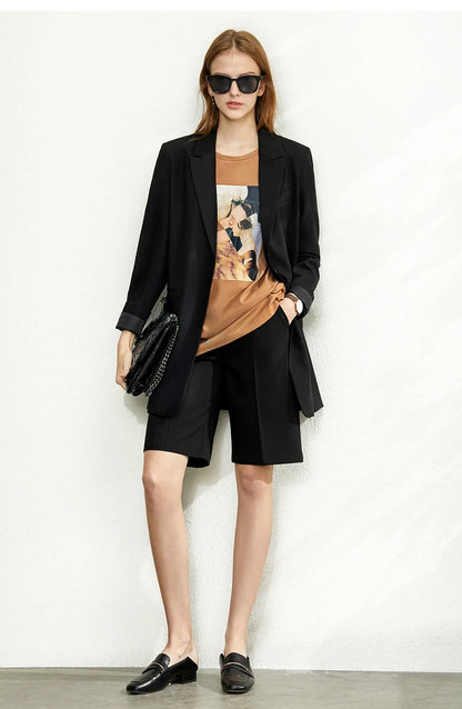 Damen T-Shirt im minimalistischen Sommer-Stil mit lässigem Patchwork-Design