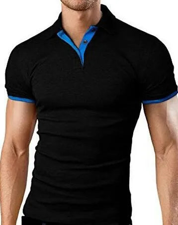 Klassisches Herren-Poloshirt mit amerikanischem Revers, Knopfleiste und langen Ärmeln – ideal für den Herbst