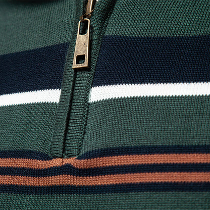 Herren Pullover aus Baumwolle mit Stehkragen für lässige Business-Looks