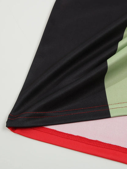 Sommerliches Polohemd mit Farbblock-Design und atmungsaktivem, bequemem Kurzarm – ideal für legere Anlässe