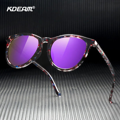 Damen-Sonnenbrille Vintage photochrom polarisiert Reisen Fahren Wandern
