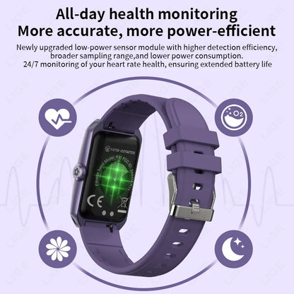 LIGE 1,47" 3D-Smartwatch mit vollem gebogenem Bildschirm, kabelloser Anruf, Fitness, Bluetooth, Musikuhren, Herzfrequenz-Schlafmonitor, Smartwatch
