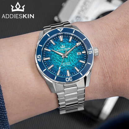 Herren-Taucheruhr mit Miyota-9015-Automatikwerk und Saphirglas