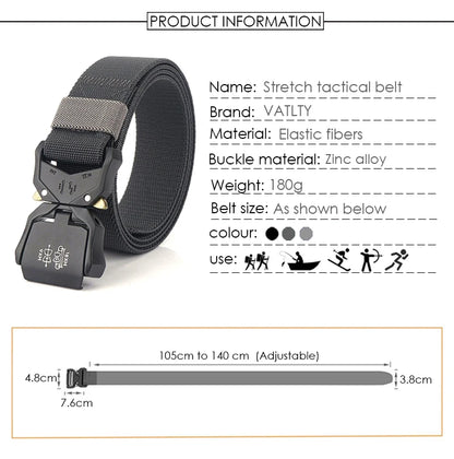 Unisex-Gürtel Schnellverschluss aus Nylon Elastisch 3,8 cm Breite Robuste Verarbeitung Alltagstauglich
