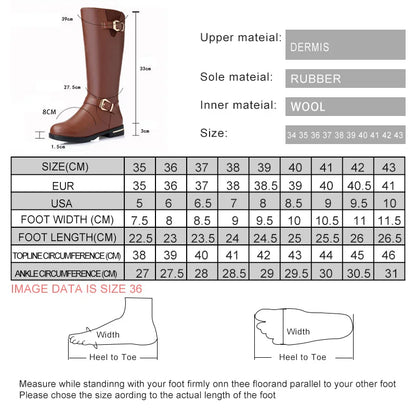 AIYUQI High Boots Female Genuine Leather 2024 New Natural Wool Warm Women Winter Boots Large Size Female Rider Boots