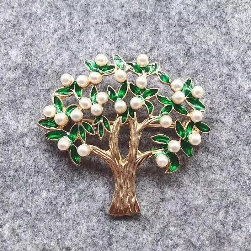 Brosche Blume Emaille Strass Anstecknadel vielseitig Damen