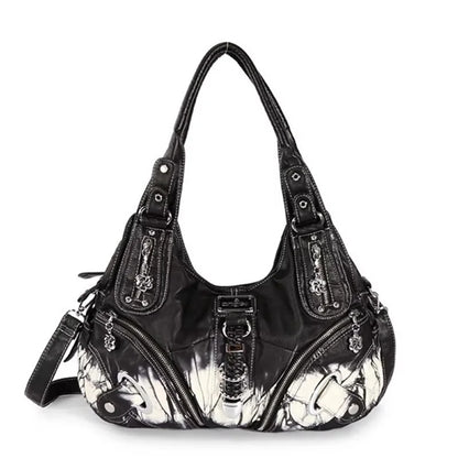 Damen-Schultertasche Mit Buntem Muster Und Vielseitigem Alltagsbegleiter Für Alltag Und Freizeit