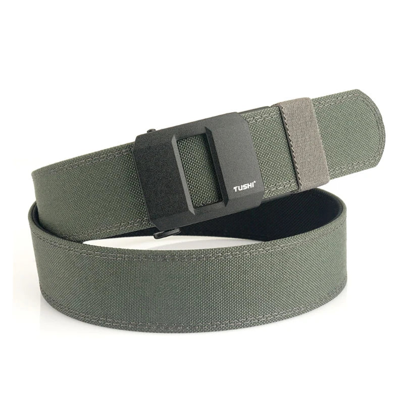 Unisex-Taktischer Gürtel Aus 1100D Nylon Mit Metallschnalle Und Starrer Bauweise Für Polizeieinsatz