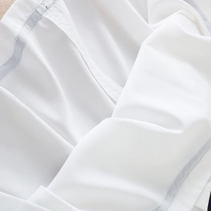 Kurzärmliges Sommerkleid für Mädchen für 5–12 Jahre, adrette Kleider mit gestreiftem Kragen im College-Stil, Kleidung für den Schulanfang