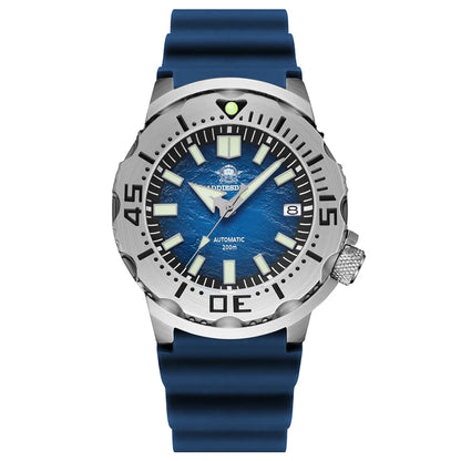 Herren-Taucheruhr mit Surf-Blue-Zifferblatt und NH35-Automatikwerk